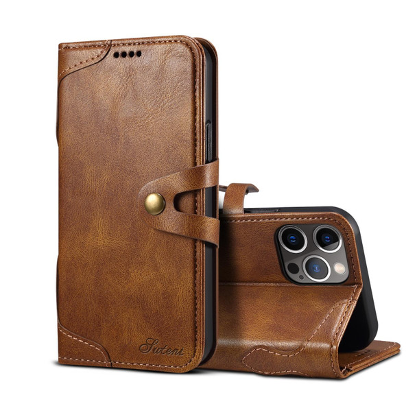 Calf Texture Buckle Horizontal Flip Leatherette Case with Holder & Card Slots & Wallet - iPhone 12 Pro Max(Brown)