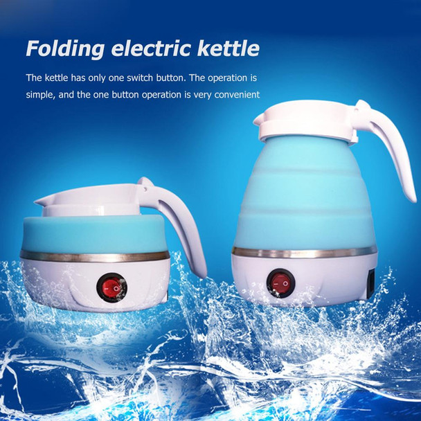 Compact Foldable Travel Electric Kettle - Dual Voltage, 600ml