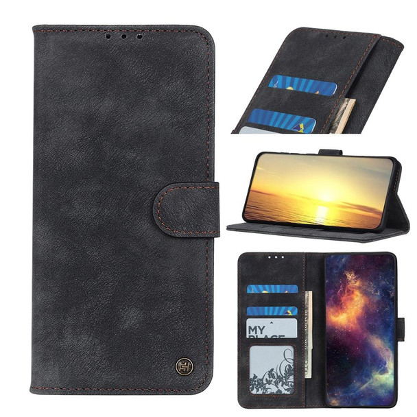 Antelope Texture Magnetic Buckle Horizontal Flip PU Leatherette Case with Card Slots & Wallet & Holder - iPhone 13 Pro(Black)