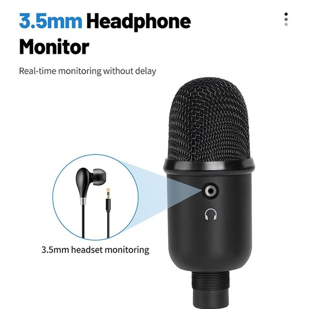 MVD-2 Condenser Microphone Computer USB Recording Desktop Microphone With Tripod