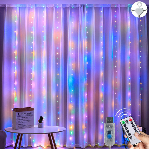 3m x 2m USB Waterfall Fairy Lights with Remote