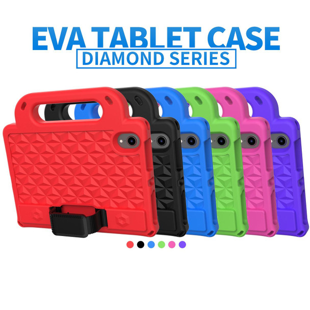 iPad mini 6 Diamond Series EVA Anti-Fall Shockproof Sleeve Protective Shell Tablet Case with Holder & Strap(Black)