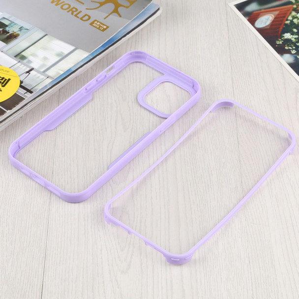 Acrylic + TPU 360 Degrees Full Coverage Shockproof Protective Case - iPhone 13 Pro Max(Purple)