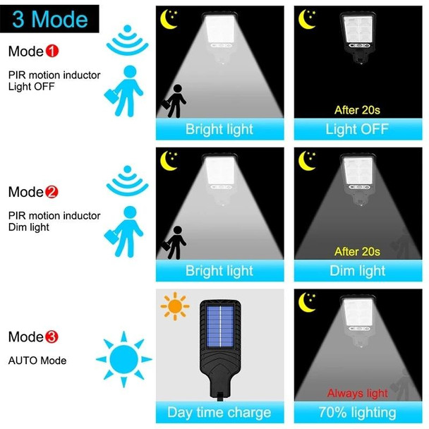 616 Solar Street Light LED Human Body Induction Garden Light, Spec: 117 COB With Remote Control