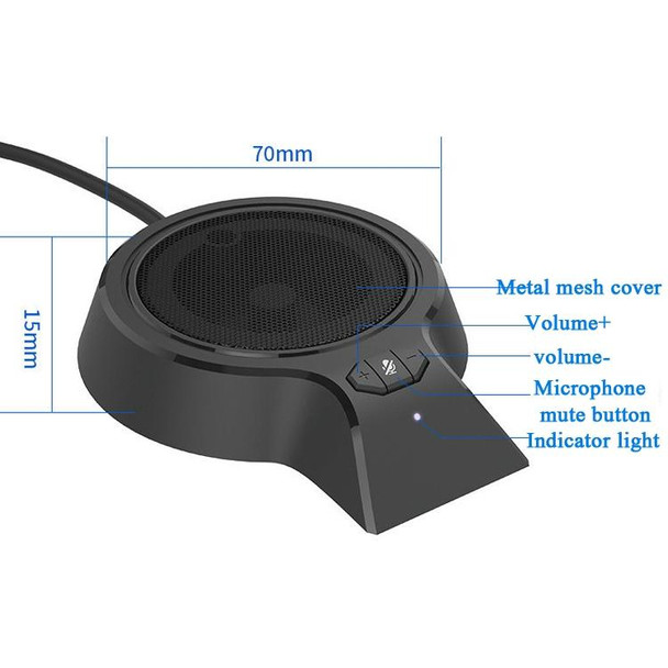 M100 Zinc Alloy 360-Degree Pickup Video Voice Call USB Omnidirectional Microphone Conference Microphone Webcast Microphone