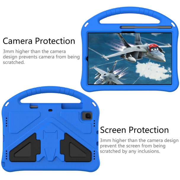 Galaxy Tab S6 Lite P610/P615 EVA Flat Anti Falling Protective Case Shell with Holder(Blue)