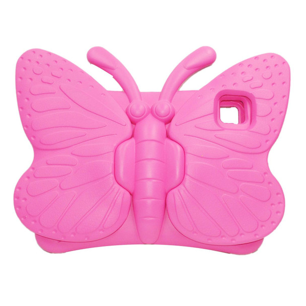 Butterfly Bracket Style EVA Children Shockproof Protective Case - iPad Air 2022 / 2020 10.9(Rose Red)