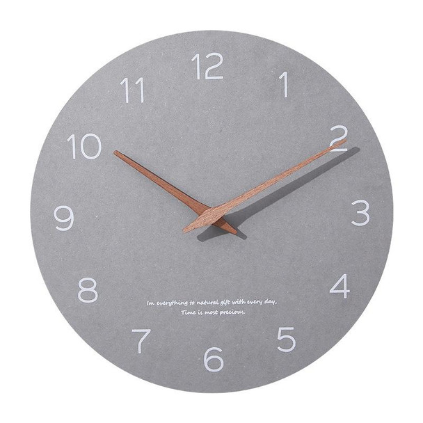 Round Silent Clock Walnut Wall Clock