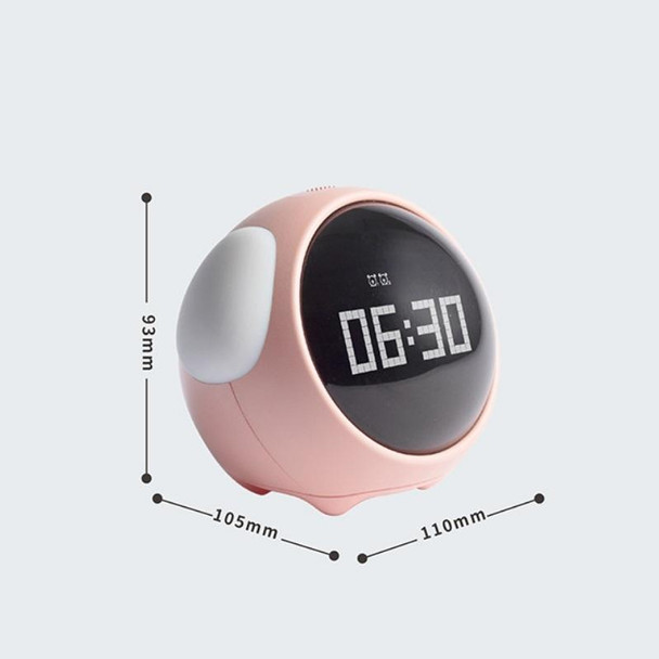 Cartoon Cmart Alarm Clock - Children Bedroom Bedside LED Lamp Charging Electronic Digital Clock, Colour: White (Expression Version)