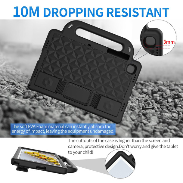 Lenovo Tab M10 Plus TB-X606 10.3 Diamond Series EVA Anti-Fall Shockproof Sleeve Protective Shell Case with Holder & Strap(Black)