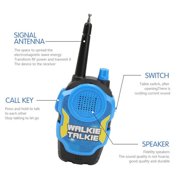 1 Pair Intelligent Wireless Call Walkie-Talkie Remote Dialogue Interactive Children Toys(Yellow)