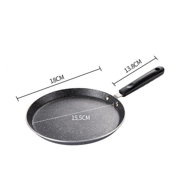 Non-Adhesive Pan Cake Crust Omelette Breakfast Pancake Pan, Colour: Black 6 inch