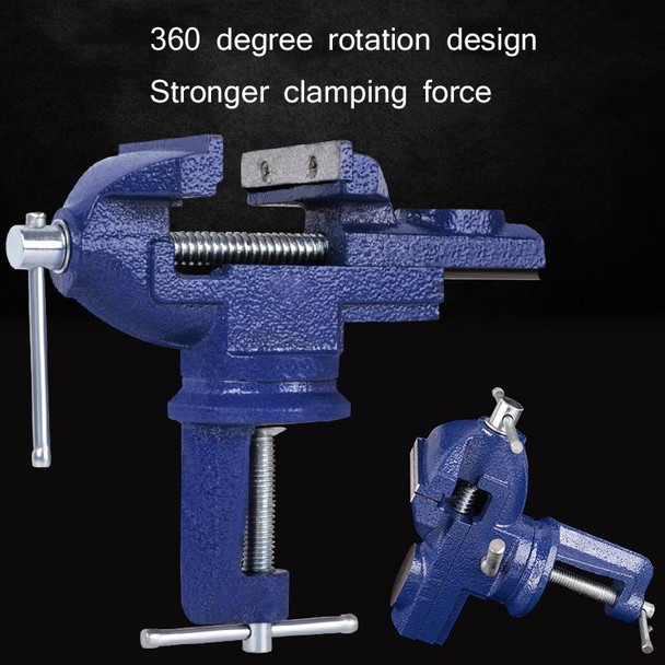 360-Degree Rotating Small Vise Table Flat Universal Table Clamp, Random Color Delivery, Size:65mm
