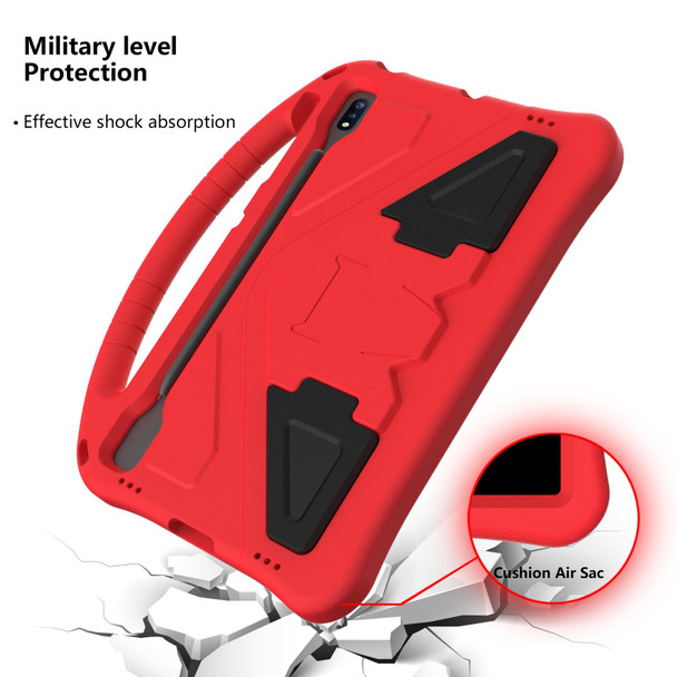 Samsung Galaxy S7 FE T730 / T736 EVA Flat Anti Falling Protective Case Shell with Holder(Red)