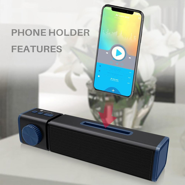 New Rixing NR4023 TWS Wireless Stereo Bluetooth Speaker, Support TF Card & MP3 & FM & Hands-free Call & 3.5mm AUX(Blue)