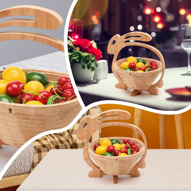 Collapsible Bamboo Fruit Basket