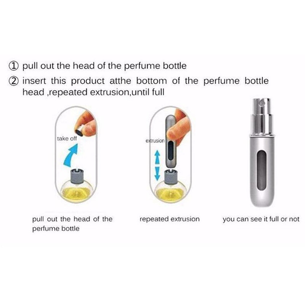 Portable Mini Aluminum Refillable Perfume Bottle Spray Empty Cosmetic Containers Atomizer, Capacity:5ml(Purple)