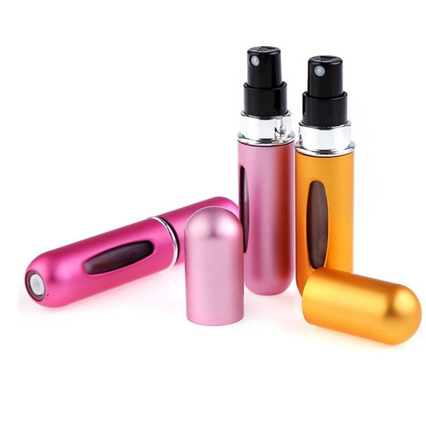 Portable Mini Aluminum Refillable Perfume Bottle Spray Empty Cosmetic Containers Atomizer, Capacity:5ml(Purple)