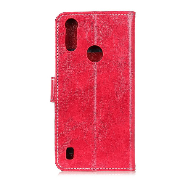 Motorola Moto E7 Power / E7i Power / Lenovo K13 Retro Crazy Horse Texture Horizontal Flip Leather Case with Holder & Card Slots & Photo Frame & Wallet(Red)