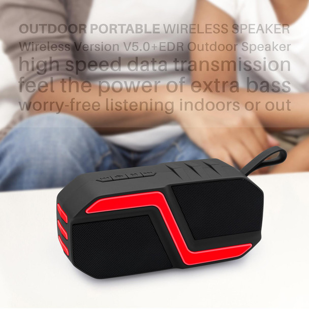 NewRixing NR-5019 Outdoor Portable Bluetooth Speaker, Support Hands-free Call / TF Card / FM / U Disk(Green)