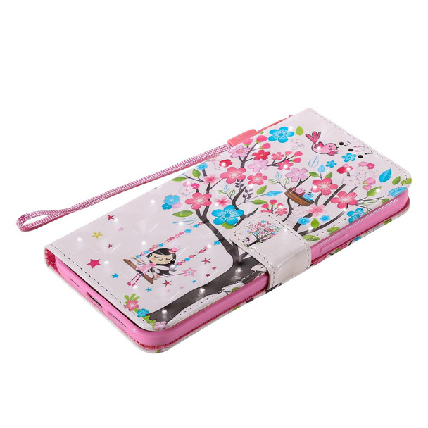 3D Painting Horizontal Flip Leatherette Case with Holder & Card Slot & Lanyard - iPhone 12 Pro Max(Girl Under The Tree)