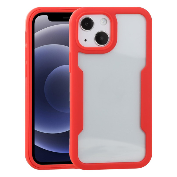 Acrylic + TPU 360 Degrees Full Coverage Shockproof Protective Case - iPhone 13 mini(Red)