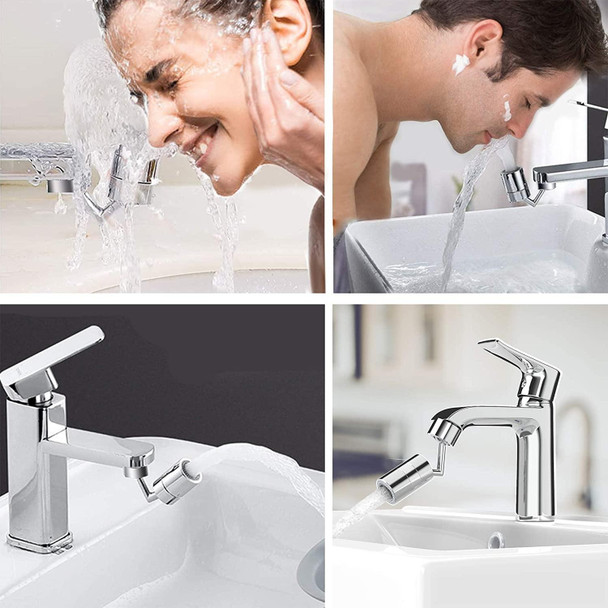 720-Degree Universal Rotating Faucet Anti-Splash Spout Filter Dual-Function Faucet, Specification: Two Sections