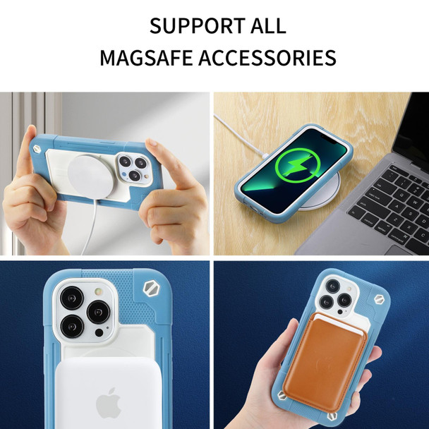 Colorful Magsafe Magnetic Phone Case - iPhone 13 Pro(Ice Blue)