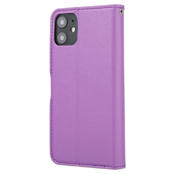 Cross Texture Detachable Leatherette Phone Case - iPhone 11 Pro(Purple)