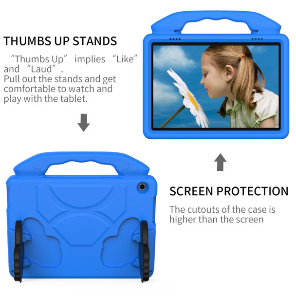 Lenovo Tab M10 HD 10.1 TB-X505F/X505N EVA Shockproof Tablet Case with Thumb Bracket(Blue)