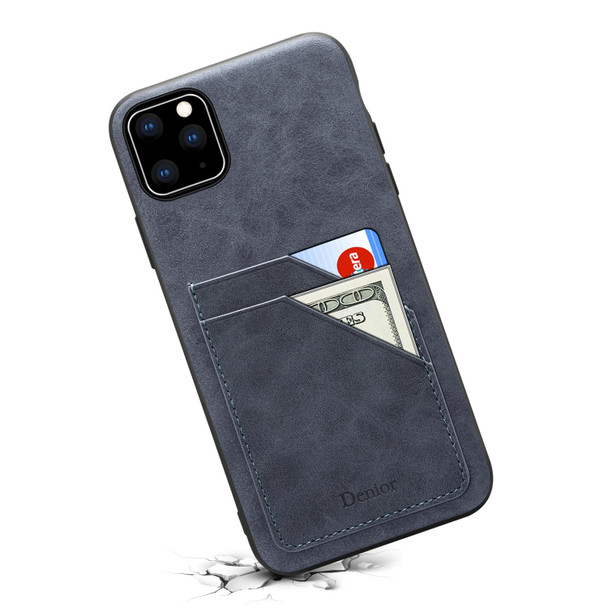 Card Slots Full Coverage PU+TPU Phone Case - iPhone 11 Pro(Grey)