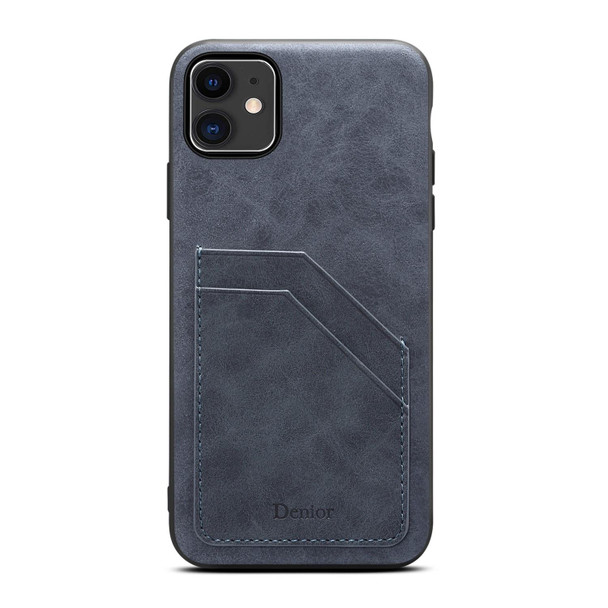 Card Slots Full Coverage PU+TPU Phone Case - iPhone 12 mini(Grey)