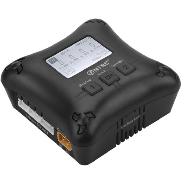 HTRC H4AC DUO Model Airplane Lithium Battery Charger Electric Toy Charger with AC, EU Plug