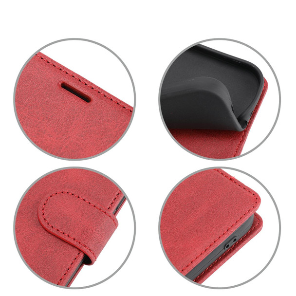 Classic Wallet Flip Leatherette Phone Case - iPhone XR(Red)