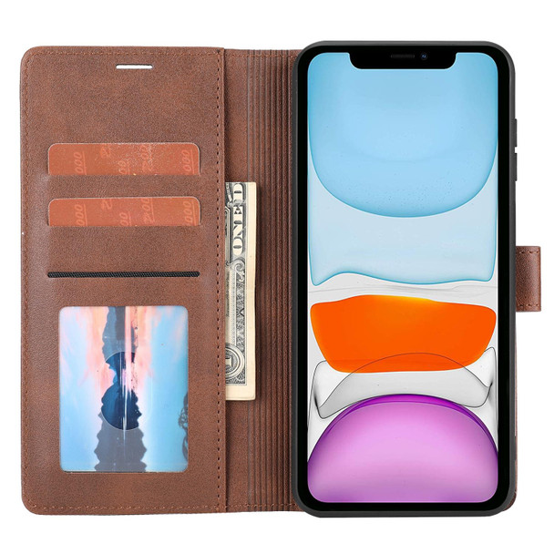 Classic Wallet Flip Leatherette Phone Case - iPhone 11(Brown)