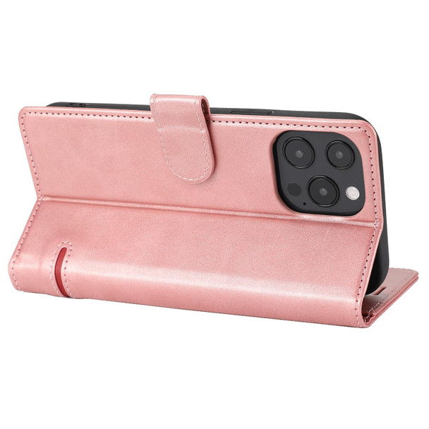 Classic Wallet Flip Leatherette Phone Case - iPhone 12 Pro Max(Pink)