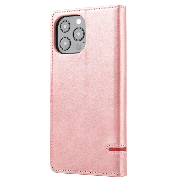 Classic Wallet Flip Leatherette Phone Case - iPhone 12 Pro Max(Pink)