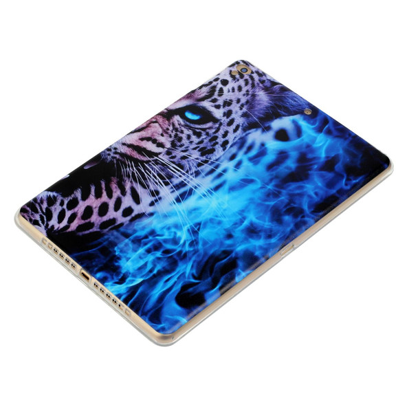 Painted TPU Tablet Case - iPad Air / Air 2 / 9.7 2018&2017(Blue Leopard)