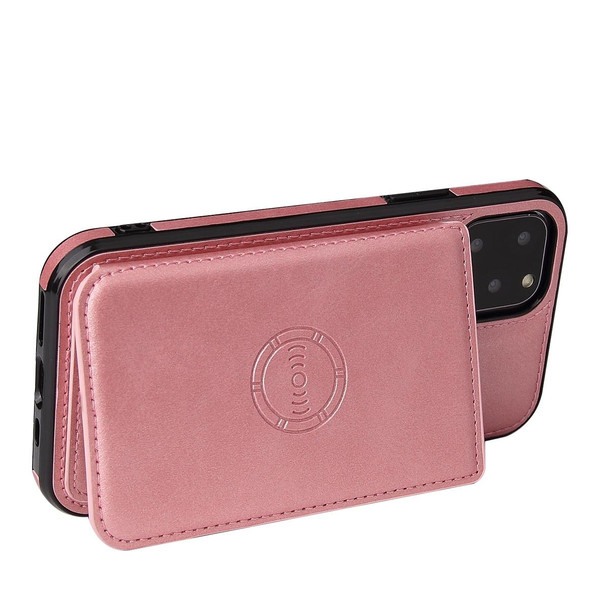 Calf Texture Magnetic Case - iPhone 11(Rose Gold)