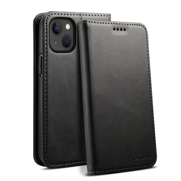 Calf Texture Horizontal Flip Leatherette Case with Holder & Card Slots & Wallet - iPhone 13 mini(Black)