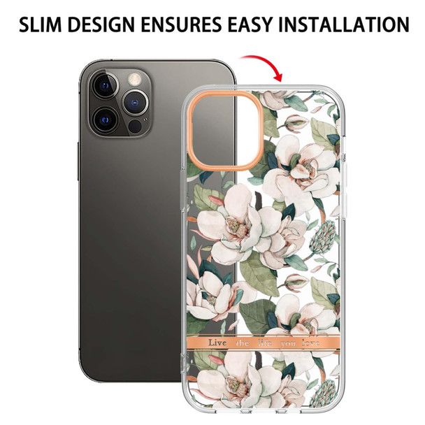 Flowers and Plants Series IMD TPU Phone Case - iPhone 12 Pro Max(Green Gardenia)