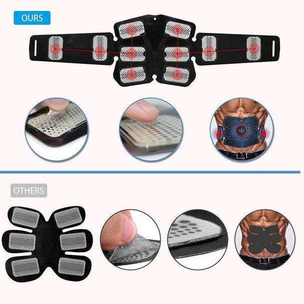 1082 EMS Muscle Training Abdominal Muscle Stimulator Home Fitness Belt(6 Pieces Blue Dot Belt)