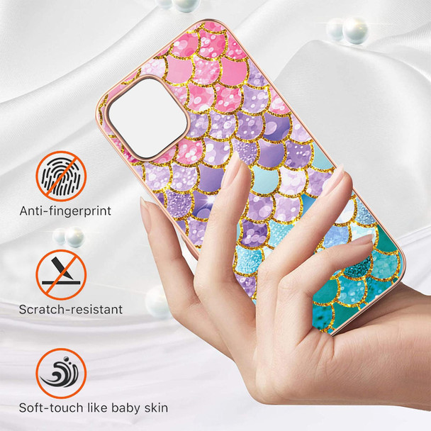 Electroplating Pattern IMD TPU Shockproof Case - iPhone 13(Colorful Scales)