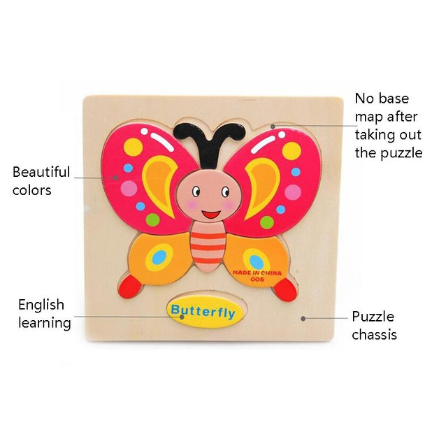 10 PCS Children Educational Toy Wooden Cartoon Jigsaw Puzzle(Excavator)