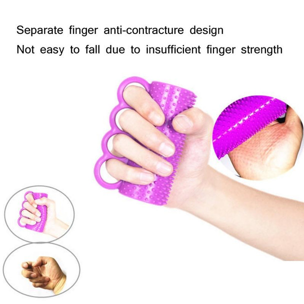 Hemiplegia Finger Strength Rehabilitation Training Silicone Grip Device Adult Finger Massage Grip Ball(Purple)