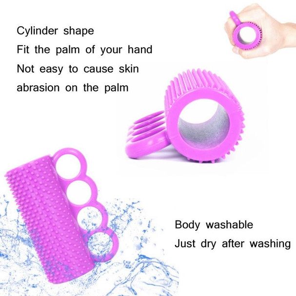 Hemiplegia Finger Strength Rehabilitation Training Silicone Grip Device Adult Finger Massage Grip Ball(Purple)