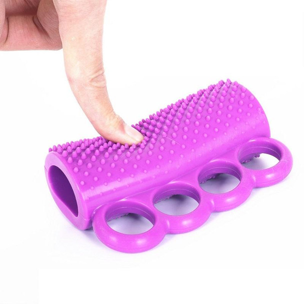 Hemiplegia Finger Strength Rehabilitation Training Silicone Grip Device Adult Finger Massage Grip Ball(Purple)