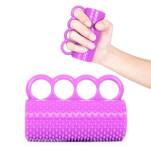 Hemiplegia Finger Strength Rehabilitation Training Silicone Grip Device Adult Finger Massage Grip Ball(Purple)