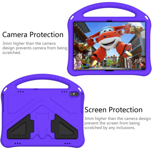 Huawei MediaPad T5 10.1 EVA Flat Anti Falling Protective Case Shell with Holder(Purple)