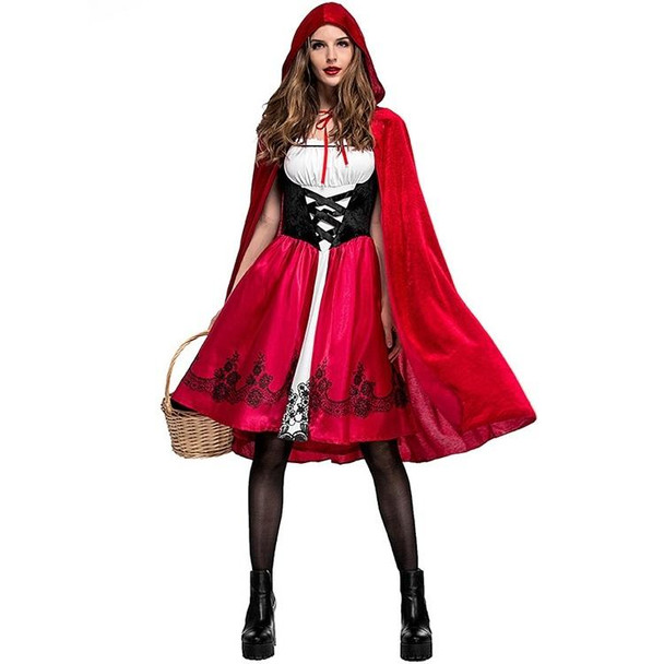 Little Red Riding Hood Costume - Adults Cosplay (Color:Red Size:M)